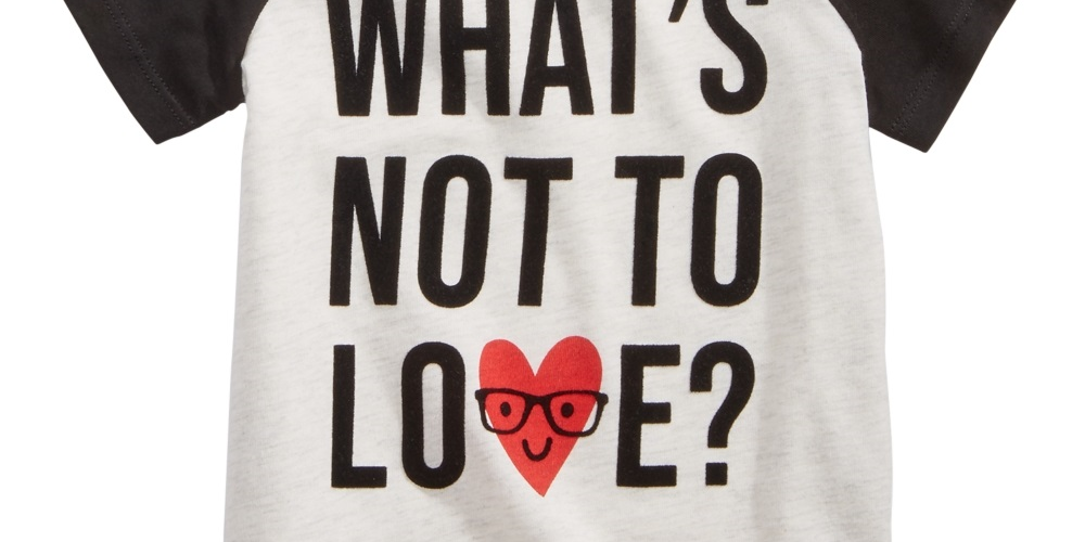 Camiseta estampada First Impressions Baby Boy's Love, branca, tamanho 3 a 6 meses