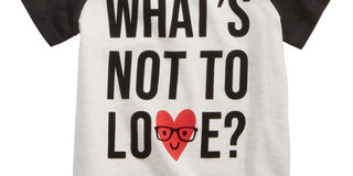 Camiseta estampada First Impressions Baby Boy's Love, branca, tamanho 3 a 6 meses