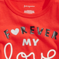Camiseta de algodão estampada Forever para bebês First Impressions, tamanho médio, vermelha, 18 meses