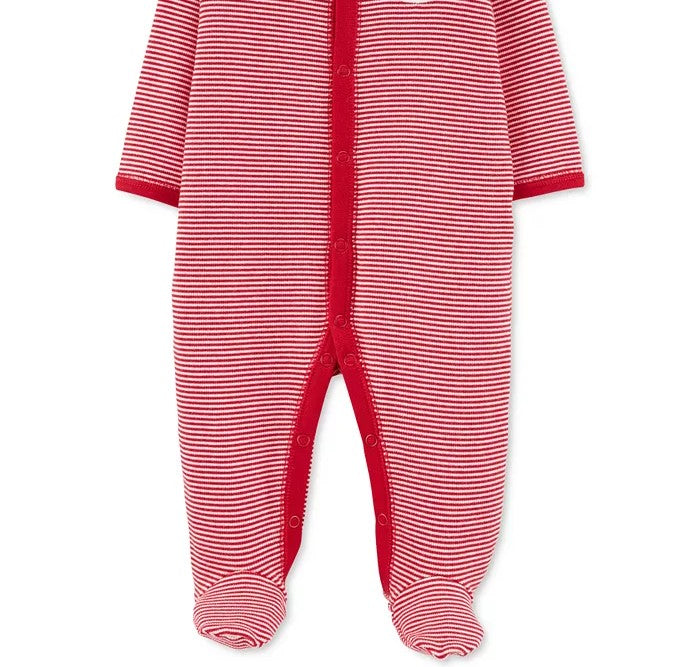 Pijama listrado de Papai Noel Carters Baby Boy, tamanho vermelho, para recém-nascido