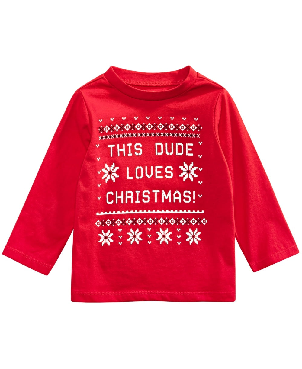 Camiseta infantil de algodão para meninos First Impressions, tamanho 6, vermelha