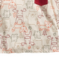 Camiseta manga longa infantil First Impressions com estampa de animais da floresta, bege, tamanho 12 meses