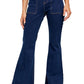 Calça Jeans Flare Layla Cintura Alta Feminina Free People Azul Tamanho 25