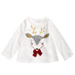 Camiseta com apliques de rena para bebê First Impressions, branca, tamanho 18 meses