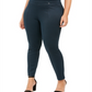 Calça skinny feminina Anne Klein azul-petróleo espinha de peixe para usar no trabalho, tamanho 1X