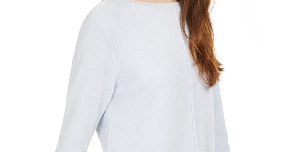 Suéter chenille feminino Style &amp; Co azul tamanho X-G