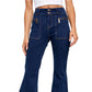 Calça Jeans Flare Layla Cintura Alta Feminina Free People Azul Tamanho 24