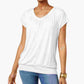 Camiseta feminina Bluson da coleção JM, branca, tamanho pequeno