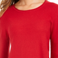 Suéter túnica feminino estilo &amp; co, alto e baixo, vermelho, tamanho grande