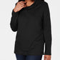 Karen Scott Top feminino com decote canoa pequeno, tamanho preto, tamanho PS