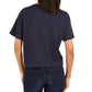 Camiseta jeans feminina Calvin Klein cropped com logo azul tamanho G