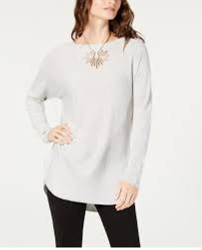 Suéter feminino INC International Concept, cinza, tamanho médio