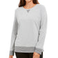 Karen Scott Top feminino pequeno com listras cinza PS