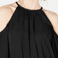 Thalia Sodi Blusa Feminina Smocked Ombros Vazados Preta Tamanho XX-G