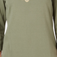 Blusa feminina Karen Scott de algodão com glitter e estampa floral, verde, tamanho XX-G