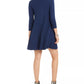 Vestido curto estilo swing feminino azul PM
