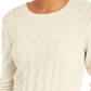 Suéter feminino Charter Club Cable, branco, tamanho XX-G