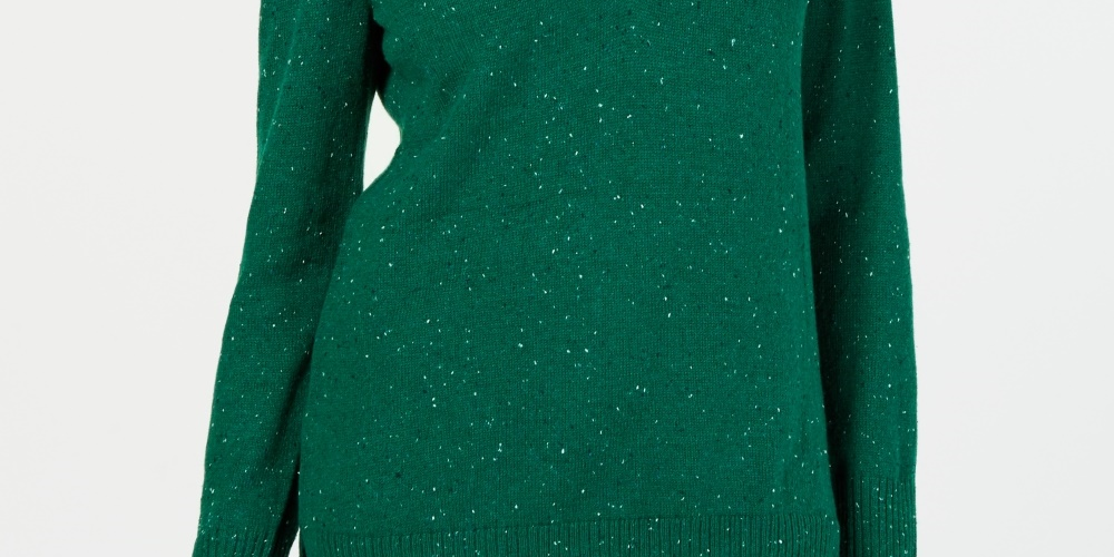 Karen Scott Suéter Feminino Gola V Manga Longa Verde Tamanho XS