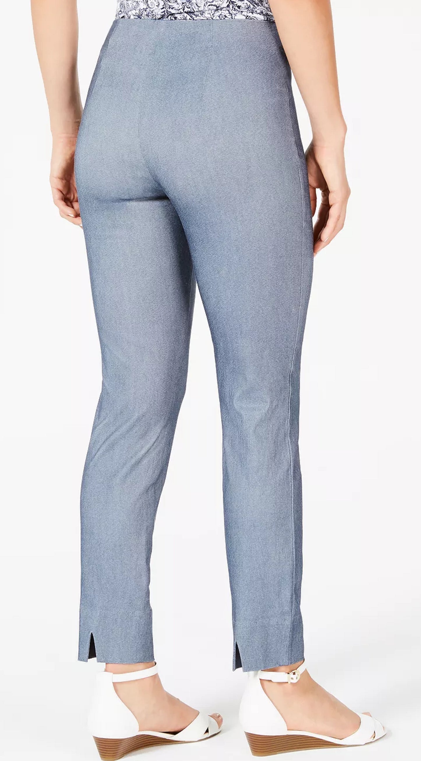 Calça skinny feminina Charter Club Tummy Control, azul, tamanho 4, pequena