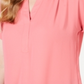 Top feminino com decote aberto Charter Club rosa tamanho pequeno