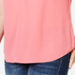 Top feminino com decote aberto Charter Club rosa tamanho pequeno