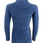 Suéter feminino estilo &amp; co com decote envelope e mangas compridas, azul, tamanho pequeno e pequeno