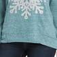 Moletom feminino com estampa de floco de neve estilo &amp; co, verde, tamanho extrapequeno