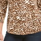 Blusa feminina com estampa animal Style &amp; Co, marrom, tamanho grande