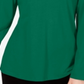 Camiseta feminina Charter Club Supima Cotton com decote dividido, verde, tamanho médio