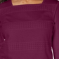 Karen Scott Blusa Feminina Renda Gola Quadrada Manga 3/4 Vermelha Tamanho Pequeno Médio