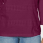 Karen Scott Blusa Feminina Renda Gola Quadrada Manga 3/4 Vermelha Tamanho Pequeno Médio