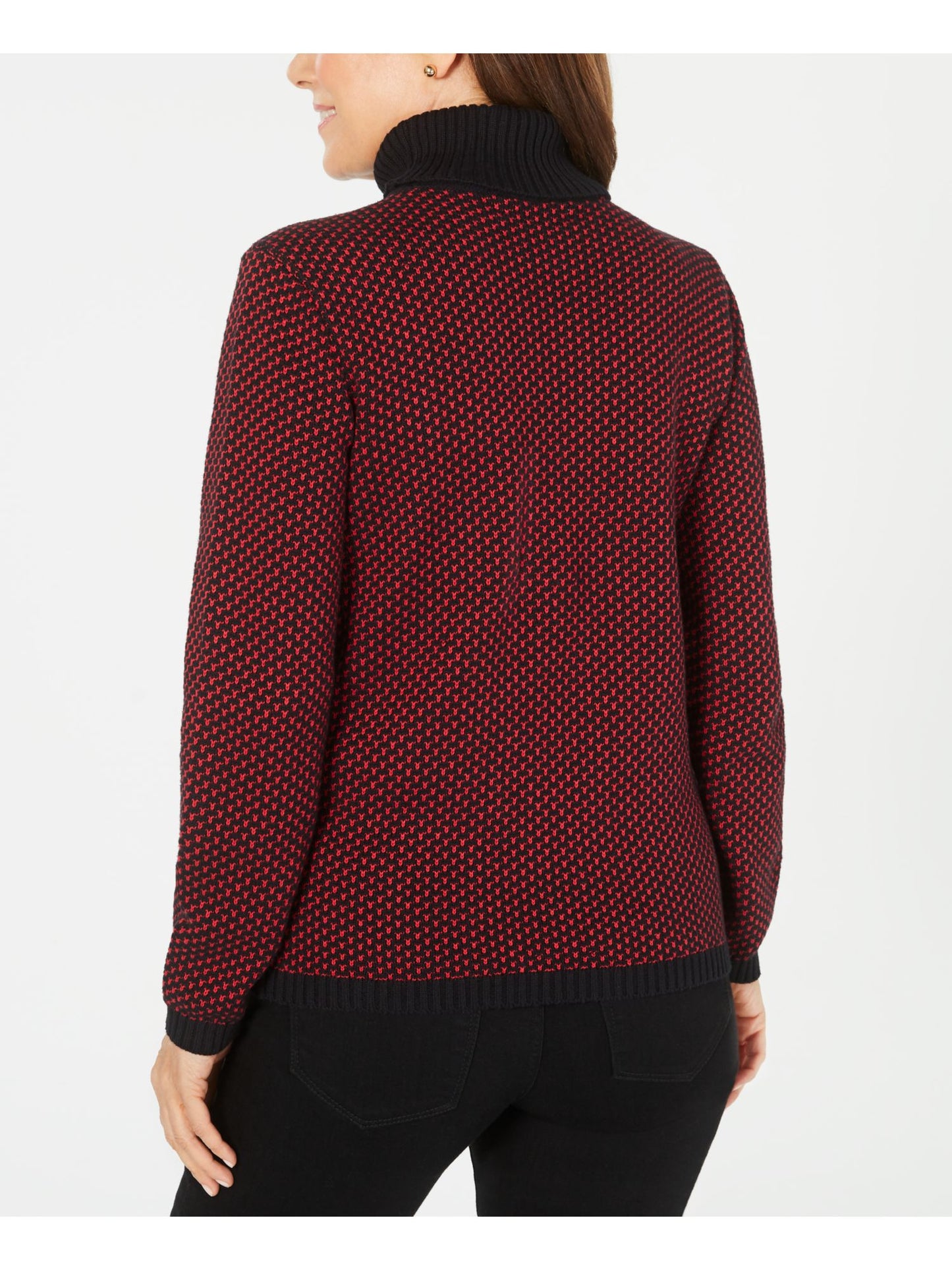 Karen Scott Suéter Feminino Estampado Manga Longa Vermelho Tamanho XS