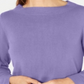 Karen Scott Suéter Feminino Gola Bateau Manga Longa Roxo Tamanho P
