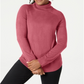 Karen Scott Suéter Feminino Gola Alta Rosa Tamanho P