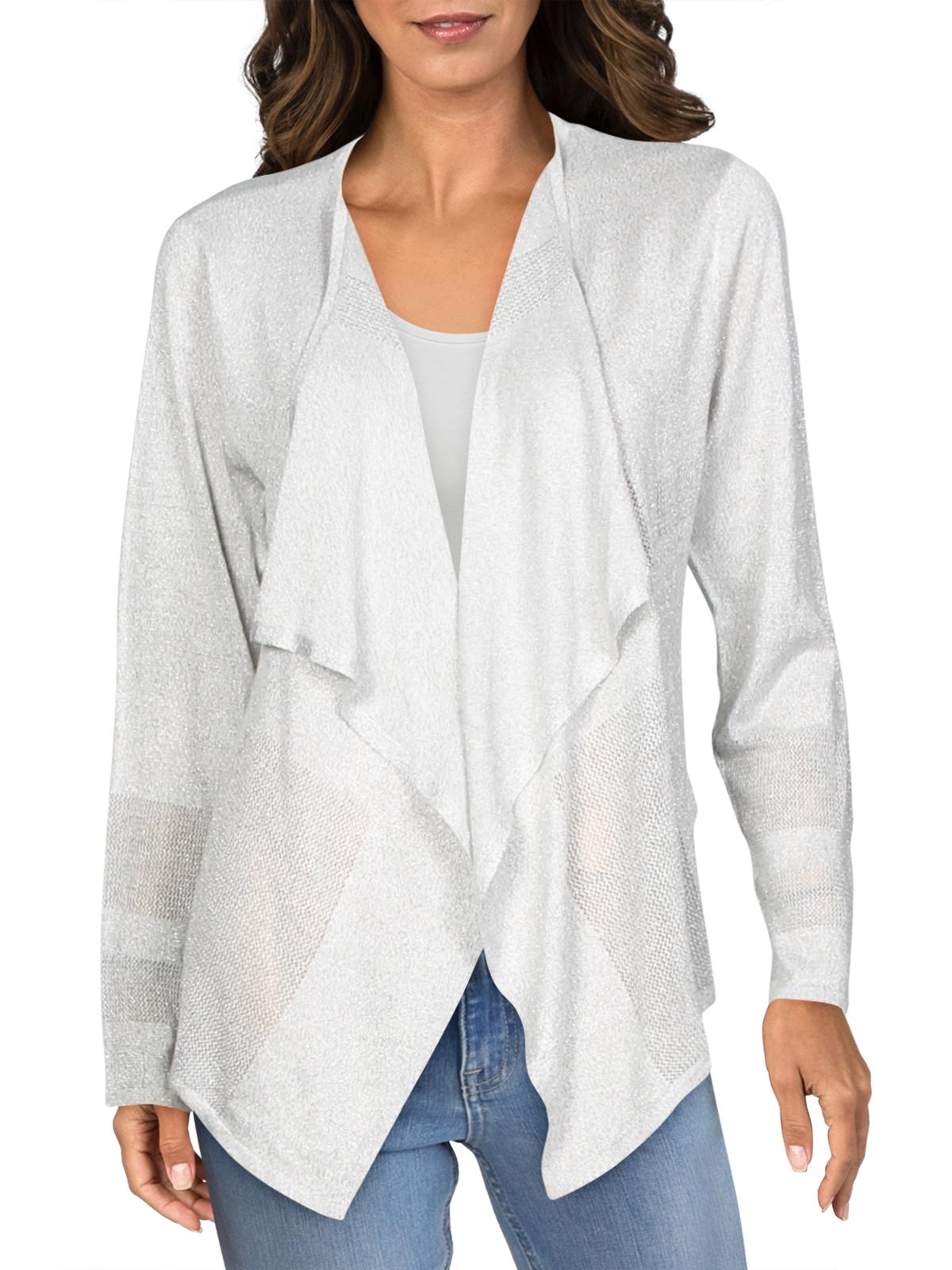 Cardigan assimétrico feminino Alfani, branco, tamanho XX-G