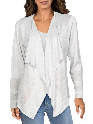 Cardigan assimétrico feminino Alfani, branco, tamanho XX-G