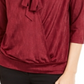 Blusa feminina Alfani com amarração no pescoço, vermelha, tamanho pequeno, extragrande