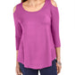 JM Collection Blusa feminina com ombros descobertos, rosa, tamanho médio