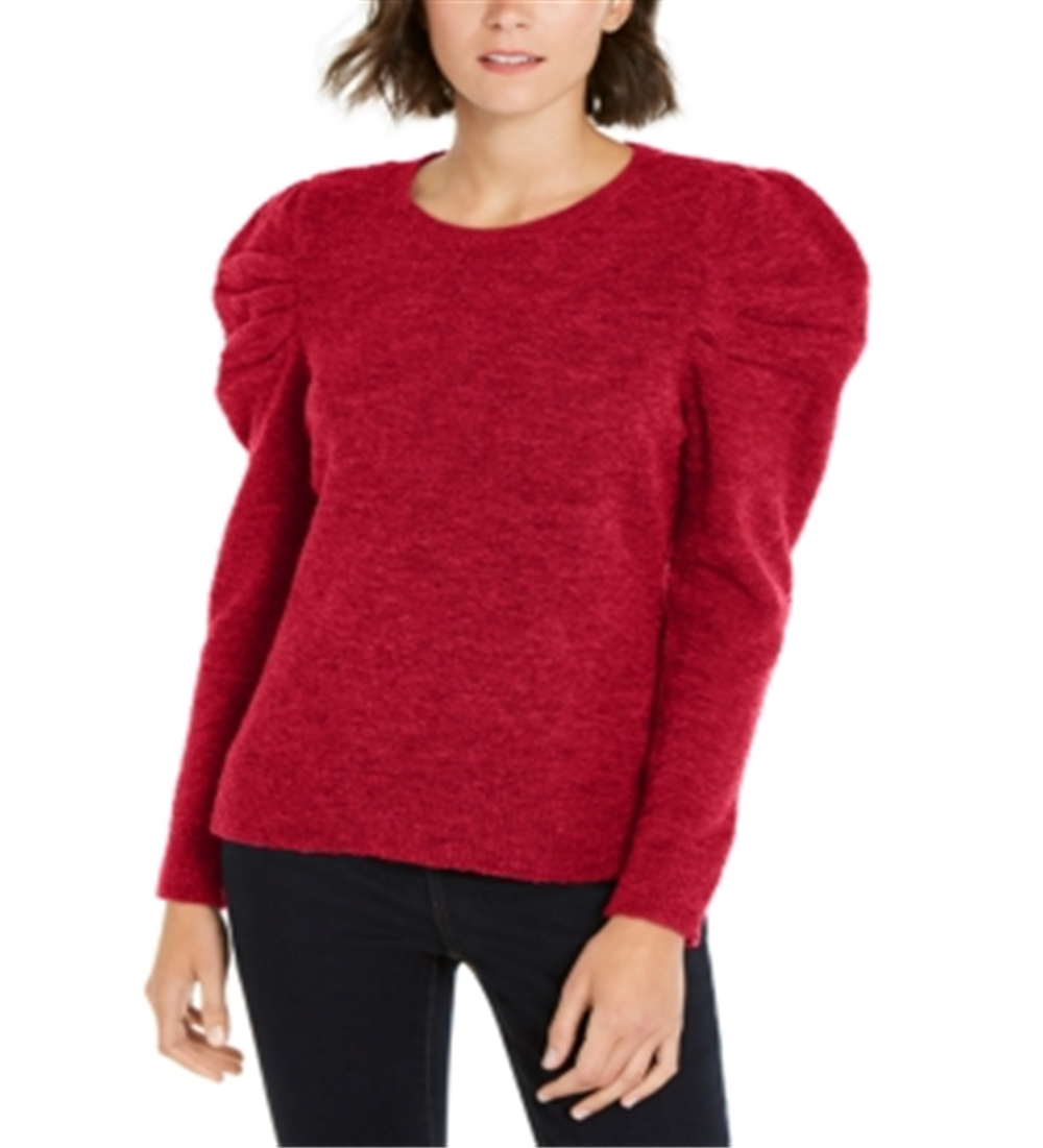 Suéter feminino com manga bufante INC International Concepts, vermelho, tamanho pequeno médio
