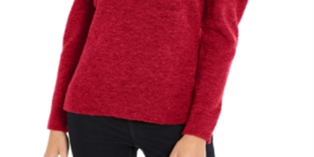 Suéter feminino com manga bufante INC International Concepts, vermelho, tamanho pequeno médio