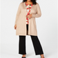 Cardigan metálico plus size com cadarço JM Collection feminino, bege, tamanho 2X