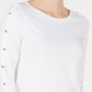 Charter Club Supima Cotton Embellished Top Feminino Branco Tamanho Médio