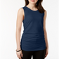 Blusa sem mangas Alfani feminina, azul, tamanho pequeno, médio
