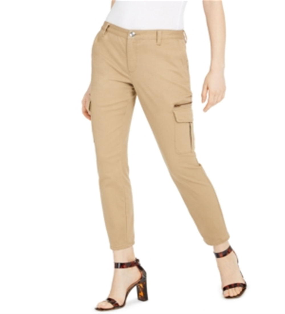 Calça skinny feminina INC International Concepts, bege, tamanho 16, pequena