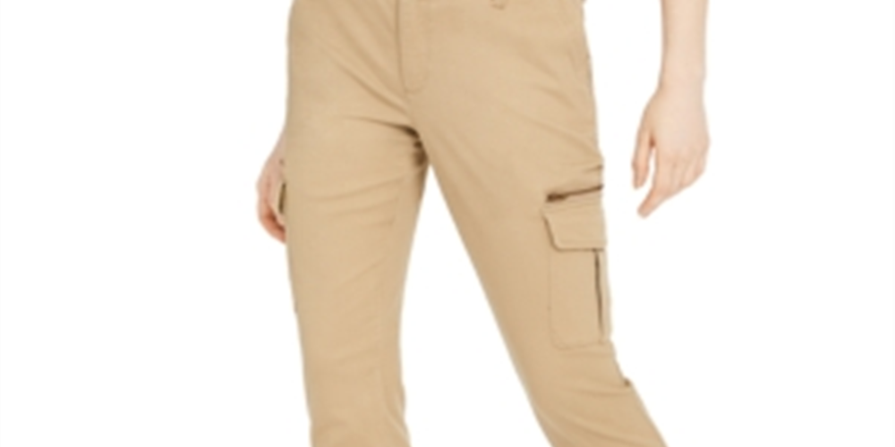 Calça skinny feminina INC International Concepts, bege, tamanho 16, pequena