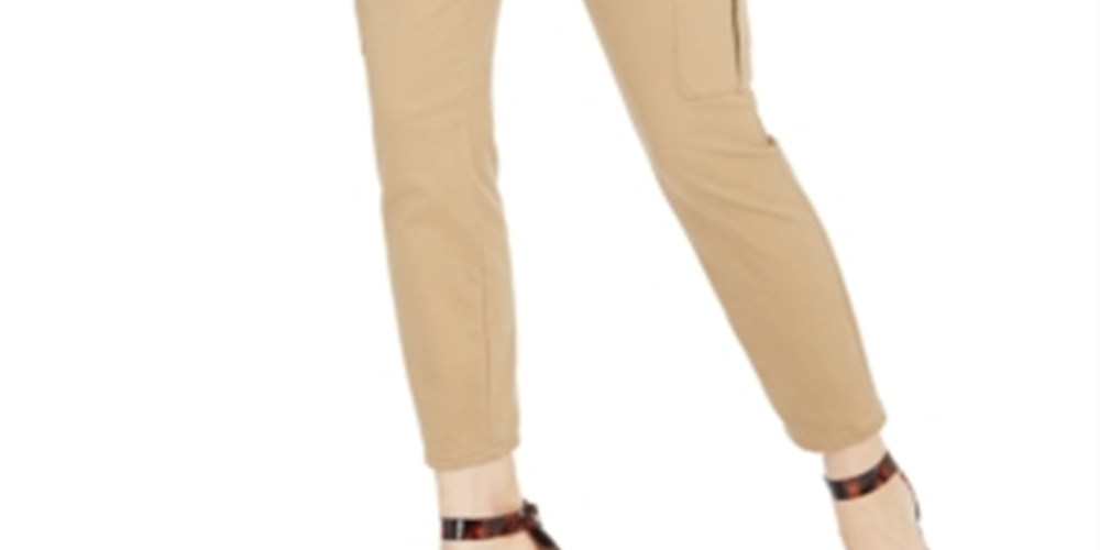 Calça skinny feminina INC International Concepts, bege, tamanho 16, pequena
