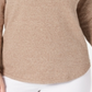 Karen Scott Blusa Feminina de Algodão Marrom com Bainha Curva Tamanho P