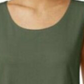 JM Collection Regata feminina sem mangas com decote redondo, verde, tamanho pequeno