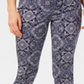 Calça jeans skinny feminina Charter Club com estampa e controle de barriga, tamanho 6, azul