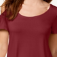Camiseta feminina JM Collection com ombros descobertos e alças finas, vermelha, tamanho X-G